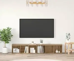 vidaXL Set comodă TV 2 pcs Stejar Artizanal 37 x 35 x 107 cm