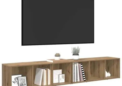 Set comodă TV 2 pcs Stejar Artizanal 37 x 35 x 107 cm - 3/5