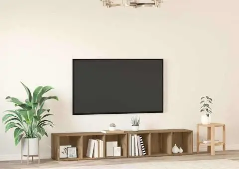 Set comodă TV 2 pcs Stejar Artizanal 37 x 35 x 107 cm - 4/5