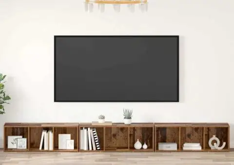 Cabinet TV 3 pcs Lemn vechi 37 x 35 x 107.5 cm Lemn stratificat - 1/5