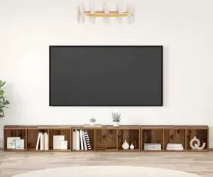 vidaXL Cabinet TV 3 pcs Lemn vechi 37 x 35 x 107.5 cm Lemn stratificat