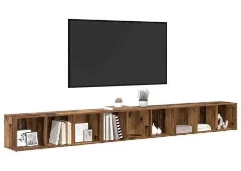 Cabinet TV 3 pcs Lemn vechi 37 x 35 x 107.5 cm Lemn stratificat - 3/5