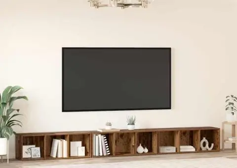 Cabinet TV 3 pcs Lemn vechi 37 x 35 x 107.5 cm Lemn stratificat - 4/5