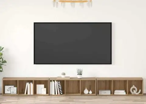 Cabinet TV 3 pcs stejar artizanal 37 x 35 x 107.5 cm - 1/5