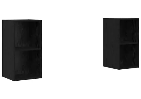 Dulap pentru TV pe Perete 2 pcs Stejar negru 37 x 37 x 72 cm - 2/5