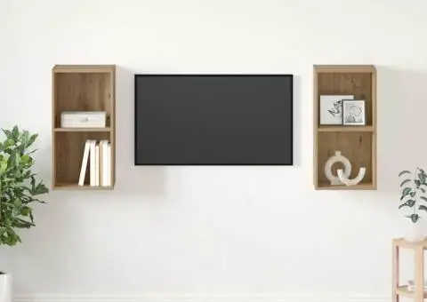 Dulap pentru TV pe Perete 2 pcs Stejar artisanal - 1/5