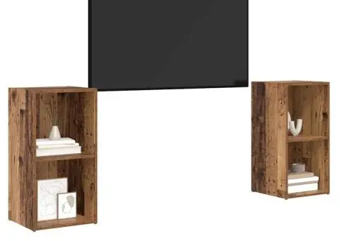 Set comodă TV 2 pcs Lemn vechi 72 x 35 x 36.5 cm Lemn compozit - 3/5