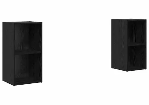 Set comodă TV cu raft 2 pcs Stejar negru 72 x 35 x 36.5 cm - 2/5