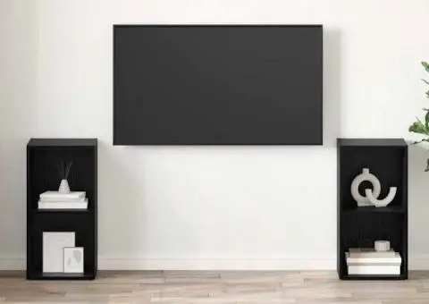 Set comodă TV cu raft 2 pcs Stejar negru 72 x 35 x 36.5 cm - 4/5