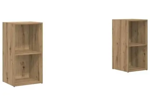 Set comodă TV cu raft 2 pcs Stejar artisanal 72 x 35 x 36.5 cm - 2/5