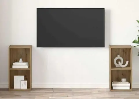 Set comodă TV cu raft 2 pcs Stejar artisanal 72 x 35 x 36.5 cm - 4/5