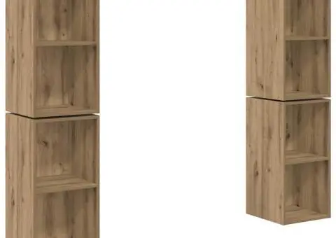 Dulap pentru TV pe Perete cu raft cu depozitare 4 pcs Stejar artisanal - 2/5