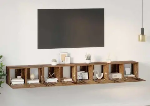 Set comodă TV 4 pcs Lemn vechi Mediu 30 x 60 x 30.5 cm - 1/5