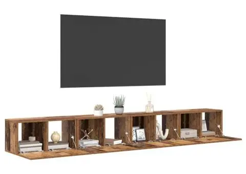 Set comodă TV 4 pcs Lemn vechi Mediu 30 x 60 x 30.5 cm - 3/5