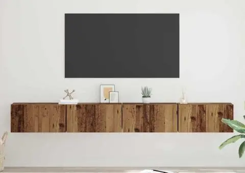 Set comodă TV 4 pcs Lemn vechi Mediu 30 x 60 x 30.5 cm - 4/5