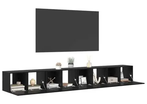 Set comodă TV 4 pcs Stejar negru Mediu 30 x 60 x 30.5 cm - 3/5