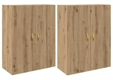 Mobilier cu Montaj pe Perete cu raft 2 pcs stejar artizanal - 2/5