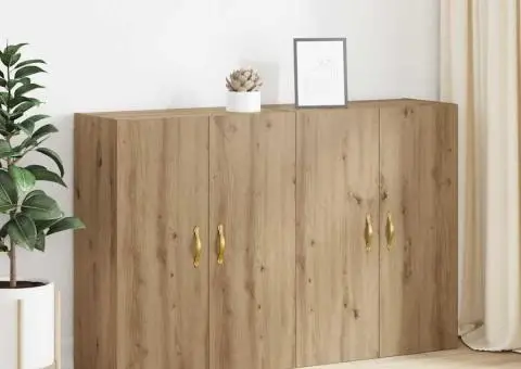 Mobilier cu Montaj pe Perete cu raft 2 pcs stejar artizanal - 4/5