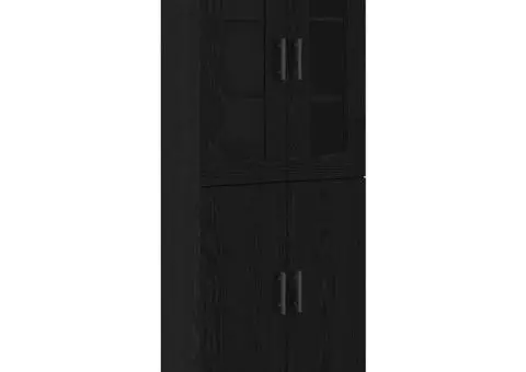 Bufet cu raft Stejar negru 69.5 x 34 x 90 cm Lemn compozit - 2/5