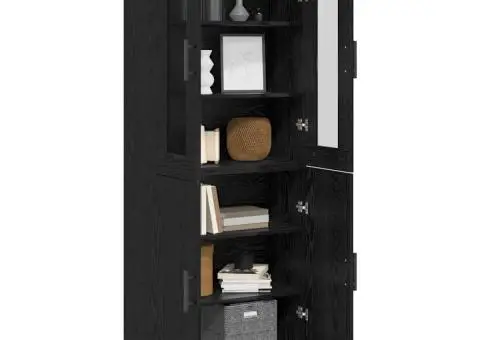 Bufet cu raft Stejar negru 69.5 x 34 x 90 cm Lemn compozit - 3/5