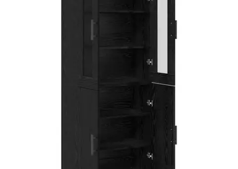 Bufet cu raft Stejar negru 69.5 x 34 x 90 cm Lemn compozit - 5/5