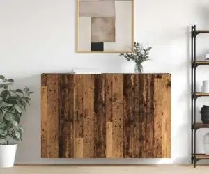 vidaXL Mobilier cu Montaj pe Perete 2 pcs Lemn vechi 69.5 x 34 x 90 cm