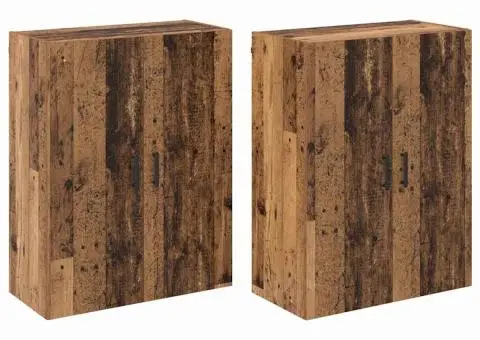 Mobilier cu Montaj pe Perete 2 pcs Lemn vechi 69.5 x 34 x 90 cm - 2/5