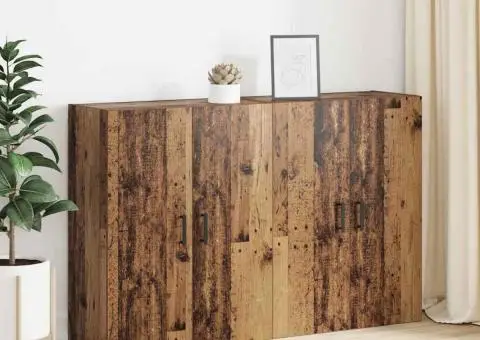 Mobilier cu Montaj pe Perete 2 pcs Lemn vechi 69.5 x 34 x 90 cm - 4/5