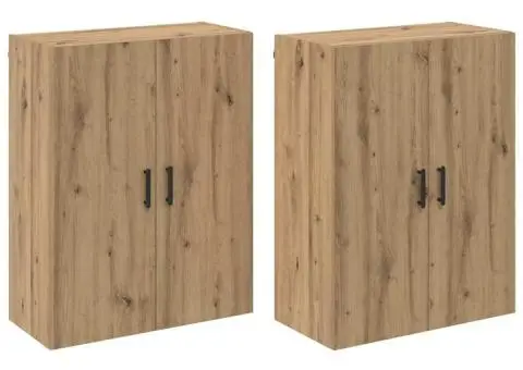 Mobilier cu Montaj pe Perete cu raft 2 pcs stejar artizanal - 2/5