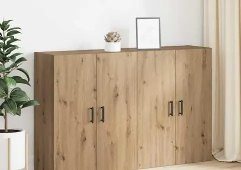 Mobilier cu Montaj pe Perete cu raft 2 pcs stejar artizanal - 4/5