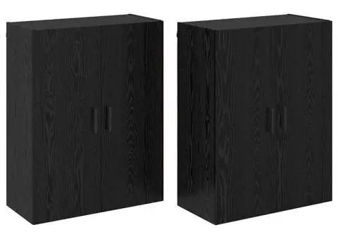 Mobilier cu Montaj pe Perete cu raft cu depozitare cu ușă 2 pcs Stejar negru - 2/5