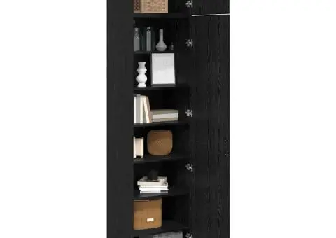 Dulap de depozitare Stejar negru 50 x 41 x 225 cm Lemn compozit - 3/5