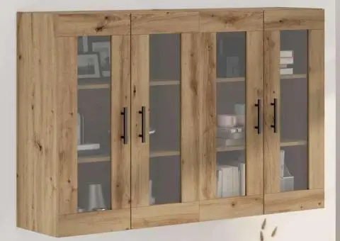 Dulapuri suspendate , 2 piese, stejar artisan, 69.5 x 34 x 90 cm, din lemn prelucrat - 1/5