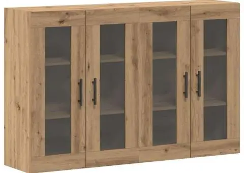 Dulapuri suspendate , 2 piese, stejar artisan, 69.5 x 34 x 90 cm, din lemn prelucrat - 2/5