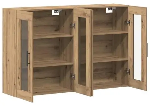 Dulapuri suspendate , 2 piese, stejar artisan, 69.5 x 34 x 90 cm, din lemn prelucrat - 5/5