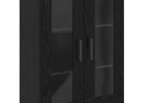 Mobilier cu Montaj pe Perete cu raft Pe perete cu depozitare cu ușă 2 pcs Stejar negru - 5/5