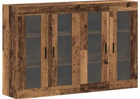 Dulapuri de perete , 2 piese, lemn vechi, 69.5 x 34 x 90 cm, lemn prelucrat - 2/5