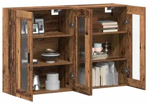 Dulapuri de perete , 2 piese, lemn vechi, 69.5 x 34 x 90 cm, lemn prelucrat - 3/5