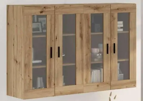 Dulapuri Perete 2 piese Stejar Artisan 69.5x34x90 cm Lemn Stratificat - 1/5