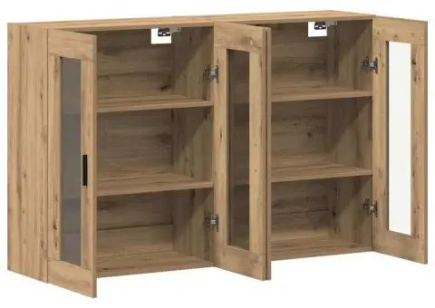 Dulapuri Perete 2 piese Stejar Artisan 69.5x34x90 cm Lemn Stratificat - 5/5