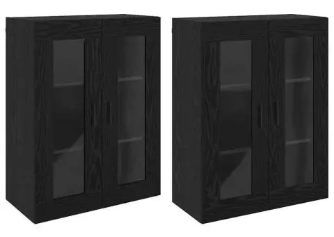 Mobilier cu Montaj pe Perete cu raft Altele cu depozitare cu ușă 2 pcs Stejar negru - 2/5