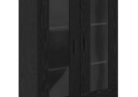 Mobilier cu Montaj pe Perete cu raft Altele cu depozitare cu ușă 2 pcs Stejar negru - 5/5