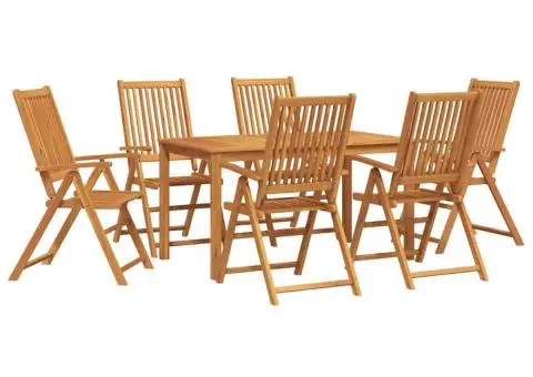 Set de dining pentru grădină 7 piese din lemn de acacia - 2/5