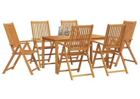 Set de dining pentru grădină 7 piese din lemn de acacia - 3/5