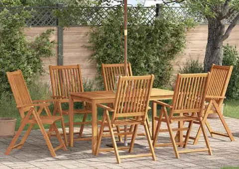Set de dining pentru grădină 7 piese din lemn de acacia - 4/5