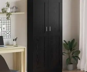 vidaXL Dulap pentru cărți Stejar negru 82.5 x 30.5 x 185 cm