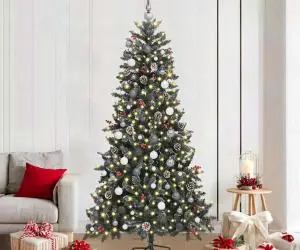 vidaXL Brad de Crăciun artificial Verde 210 cm PVC