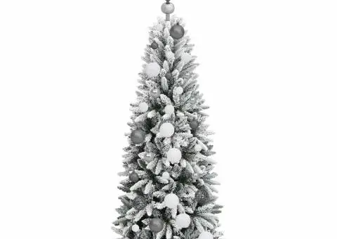 Brad de Crăciun artificial Alb 120 cm Plastic - 4/5