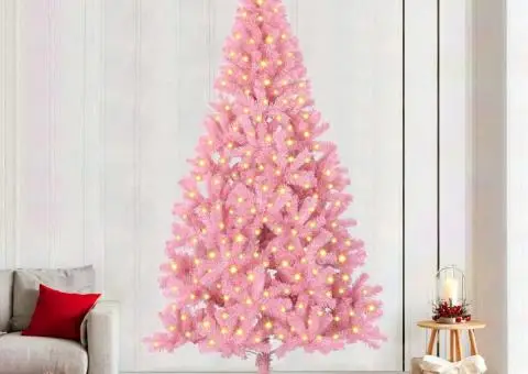 Brad de Crăciun artificial Roz 240 cm PVC - 1/5