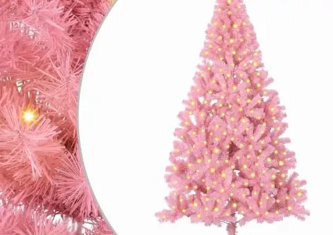 Brad de Crăciun artificial Roz 240 cm PVC - 2/5